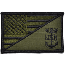Load image into Gallery viewer, Navy MCPO Master Chief Petty Officer USA Flag - 2.25x3.5 inch Patch