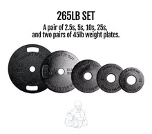 Load image into Gallery viewer, Cast Iron Machined Weight Plate Sets