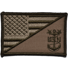 Load image into Gallery viewer, Navy MCPO Master Chief Petty Officer USA Flag - 2.25x3.5 inch Patch