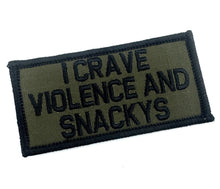 Load image into Gallery viewer, As Seen on Socials - I Crave Violence and Snackys - 2x4 Patch - Multiple Variants