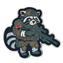 Load image into Gallery viewer, "Street Cat Collection" Patch 2 - Trash Panda - Tactical Raccoon - 4" PVC Patch