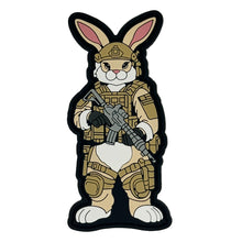 Load image into Gallery viewer, Pew Pew Peter Tactical Easter Battle Bunny 4" PVC Patch - Bad Bunny Collection