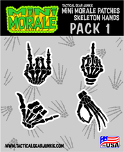 Load image into Gallery viewer, Mini Morale - Skeleton Hands Patch Pack 1