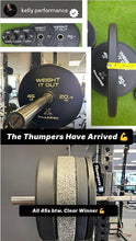 Load image into Gallery viewer, 'Thumper' Thin Bumper Weight Plate Sets. (Thinnest Bumper Plates Ever!)
