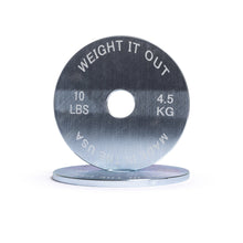 Load image into Gallery viewer, Pre-Order Only: Custom Engraved Solid Steel Calibrated Weight Plate Pairs American Made

