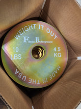 Load image into Gallery viewer, Pre-Order Only: Custom Engraved Solid Steel Calibrated Weight Plate Pairs American Made
