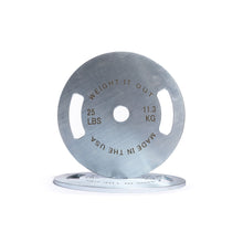 Load image into Gallery viewer, Pre-Order Only: Custom Engraved Solid Steel Calibrated Weight Plate Pairs American Made
