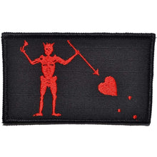 Load image into Gallery viewer, Edward Teach Blackbeard Pirate Flag - 3.75x2.25 Patch
