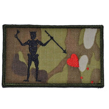 Load image into Gallery viewer, Edward Teach Blackbeard Pirate Flag - 3.75x2.25 Patch
