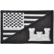Load image into Gallery viewer, Army Engineer Castle USA Flag - 2.25x3.5 Patch
