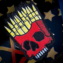 Load image into Gallery viewer, The Ultimate Freedom Fries Embroidered Skull Patch - 3.5" Patch Laser cut to shape!
