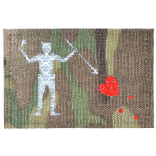 Load image into Gallery viewer, Laser Cut Reflective Edward Teach Blackbeard Pirate Flag- 2x3 CORDURA® Patch Black Beard
