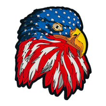 Load image into Gallery viewer, The Ultimate expression of Freedom the American Flag Eagle PVC Patch - 4" Tall with Hook Backing
