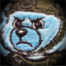 Load image into Gallery viewer, Zero Fucks Bear - IDFC BEARS - 4" Fuzzy Embroidered Patch - Blue
