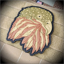 Load image into Gallery viewer, The Ultimate expression of Freedom the American Flag Eagle PVC Patch - 4" Tall with Hook Backing
