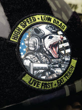Load image into Gallery viewer, Tactical Possum Street Cat Collection - High Speed - Low Drag - Live Fast - Eat Trash - 3" Embroidered/Sublimated Patch
