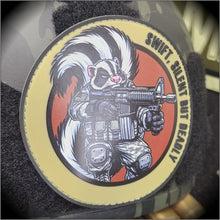 Load image into Gallery viewer, "Street Cat Collection" Patch 4 - "Swift, Silent But Deadly" - Tactical Skunk - 4" PVC/Sublimated Patch
