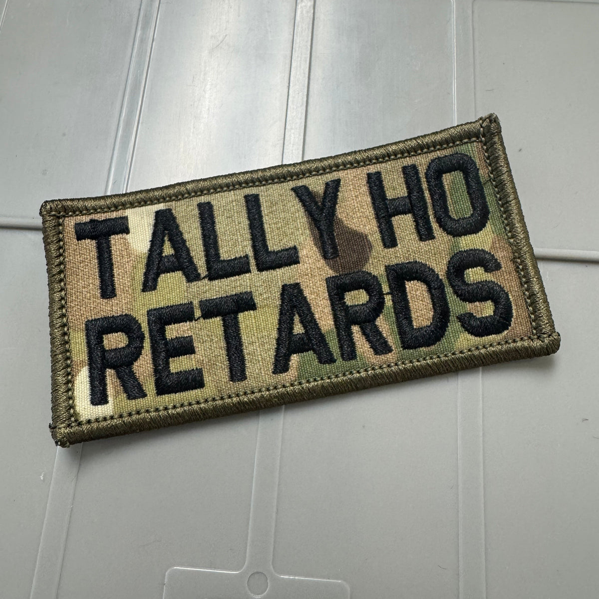 As Seen on Socials - Tally Ho Retards - 2x4 Patch - Multicam w/Black ...